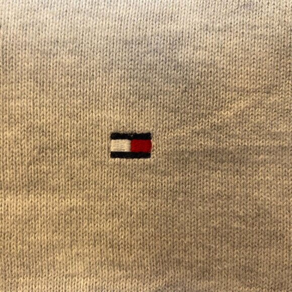 Tommy Hilfiger Mens Sweater Large V-Neck Preppy Old Money Gray Pullover Casual - Picture 4 of 6
